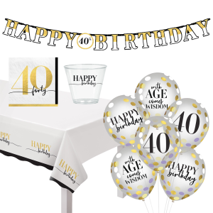 Party of the Ages Birthday Party Supplies Kit. Ages 40. 50. 60. 70. 80