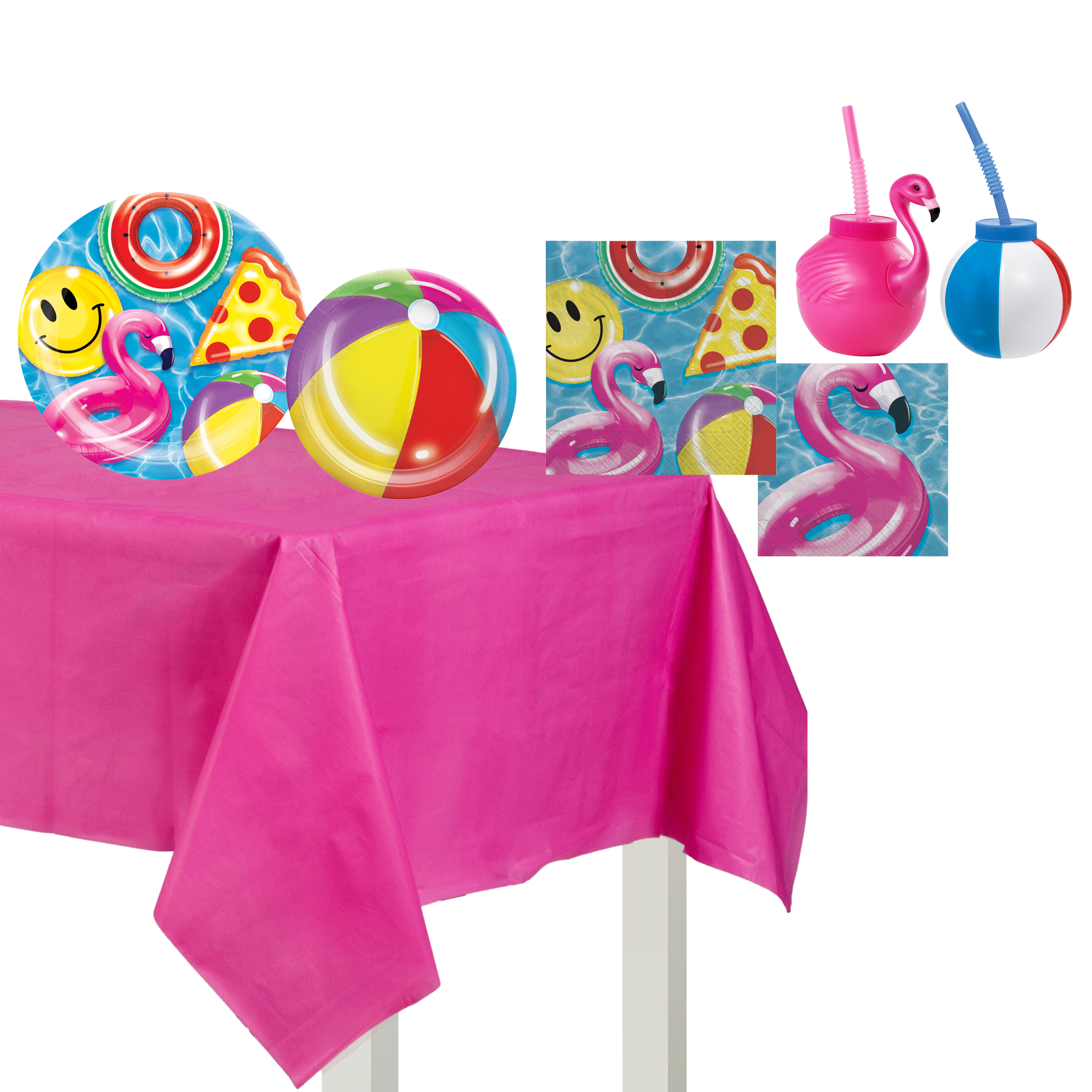 Pool Party Tableware Kit for 8 Guests