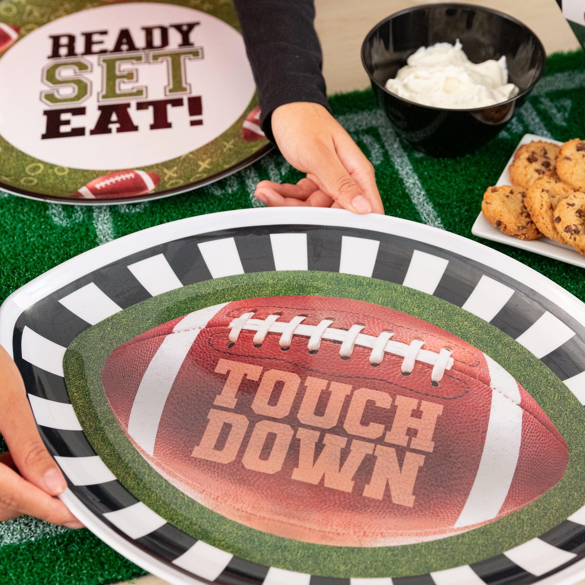 Go Fight Win Football Melamine Round Platter - Image 3